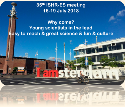advert for ISHR-ES meeting 2018 in Amsterdam