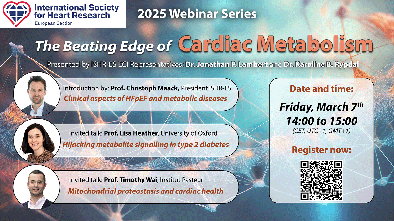 Talks on Clinical aspects of HFpEF and metabolic diseases, Hijacking metabolite signalling in type 2 diabetes, and Mitochondrial proteostasis and cardiac health